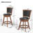 Swivel Upholstered Counter Stool with Solid Wood Frame-820862595-814318230