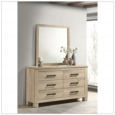 Commode 6 tiroirs avec miroir Sansome