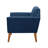 Merrylite 37" Wide Upholstered Armchair with Tufted Backrest, Blue-1110119225