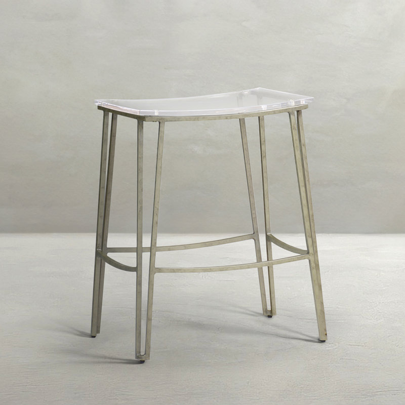 Pierce 24" Counter Stool, Antique Silver