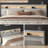 King Size White Wood Headboard with RGB LED Lights, Hidden Storage & Built-in Charging Station, Modern Headboard for Bed with App & Remote Control-584358187-584358185