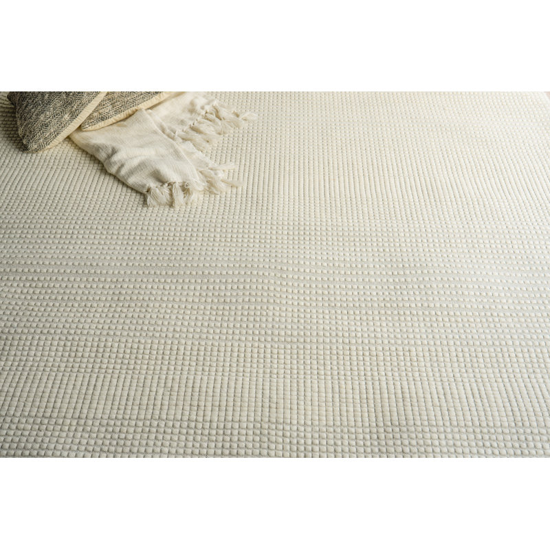 Metrix Hand Tufted New Zealand Wool Ivory Area Rug, 14'X14' SQUARE