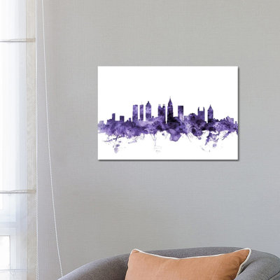 Atlanta, Georgia Skyline by Michael Tompsett - 1 Piece Wrapped Canvas Wall Art