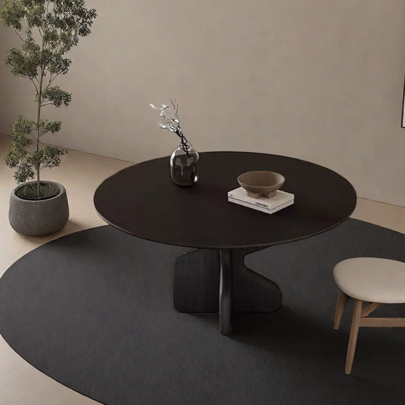 Table de salle à manger en frêne, H 29,53 po x L 53,15 po x l 53,15 po, Noir