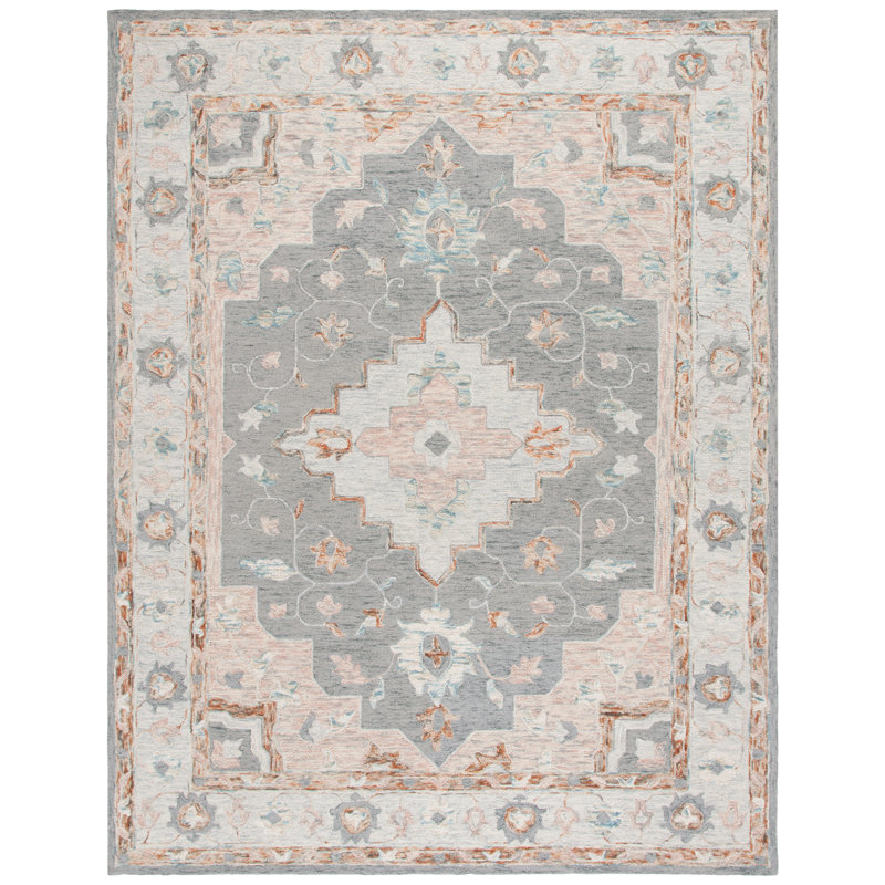 Aeddan Hand Tufted Wool And Cotton Performance Oriental Rug, Rectangle 8' x 10'