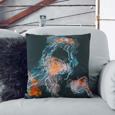 Peach Jellyfish Cushion with Filling