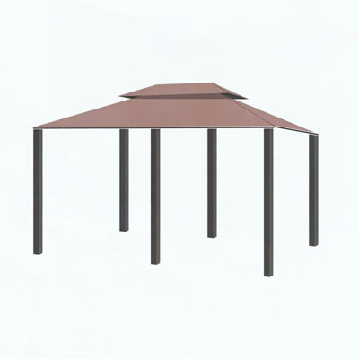 Spacious Outdoor Gazebo with Curtains