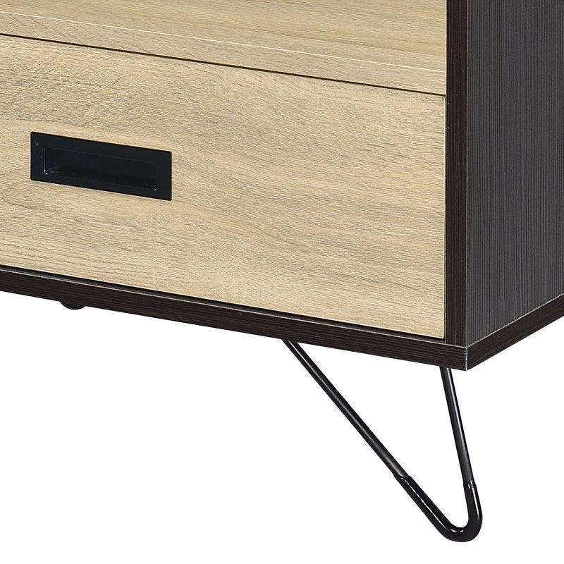 Fienley 1-Drawer Nightstand in Oak/Black