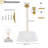 Basye 4 - Light Gold Drum Pendant