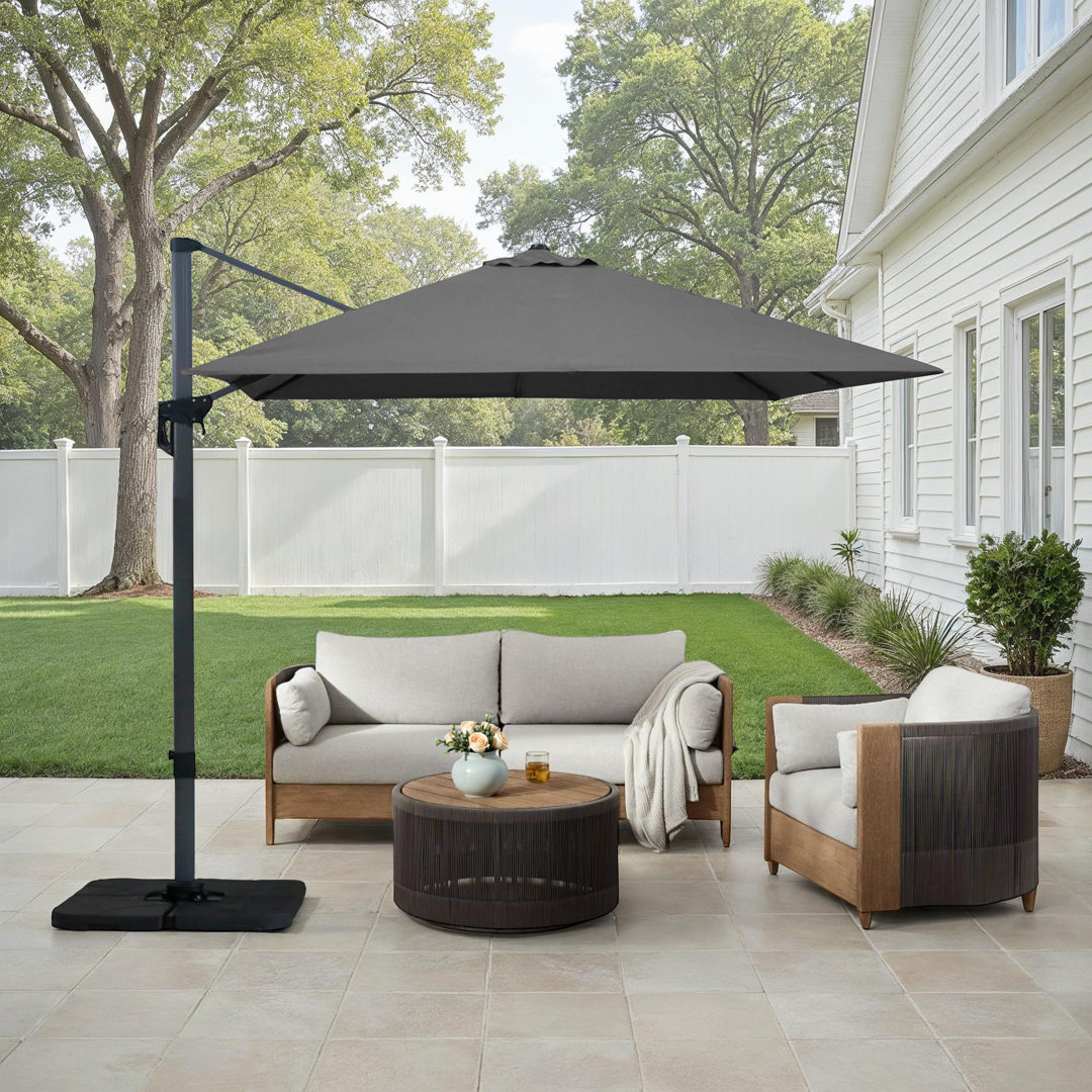 Hirsch 120'' Cantilever Umbrella Willa Arlo™ Interiors Fabric