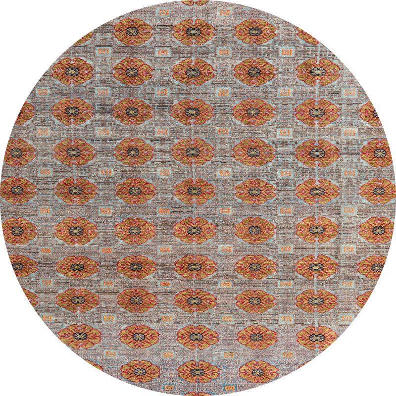 Abstract Indoor Rug, Round 8'