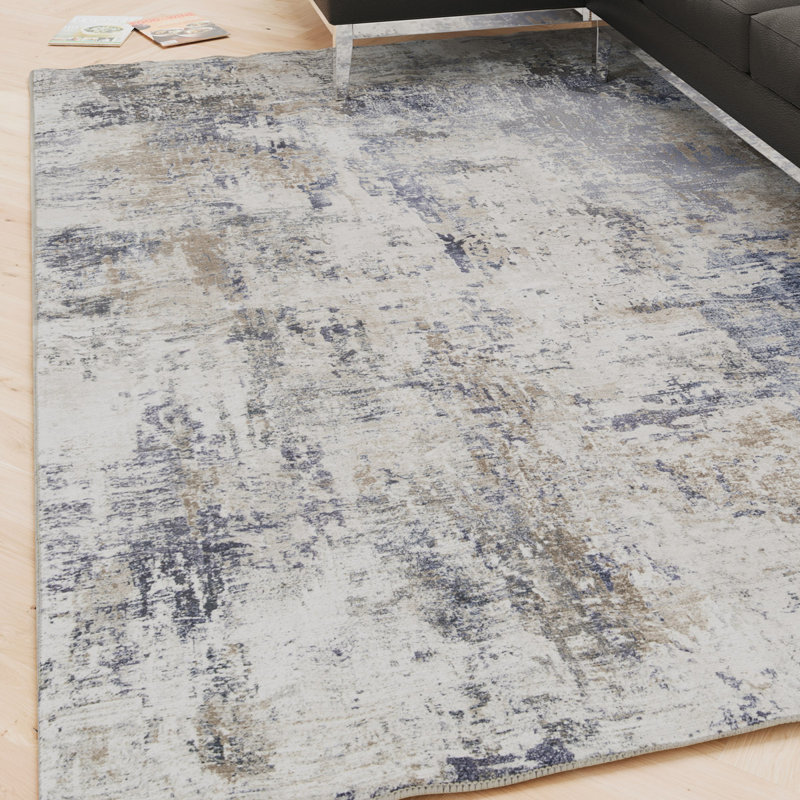 Vintage Look Cotton Flatweave Area Rug, 120cm x 170cm