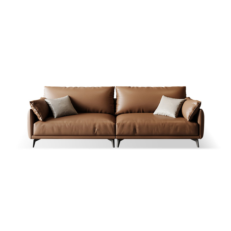 Brown Genuine Leather Modular Sofa
