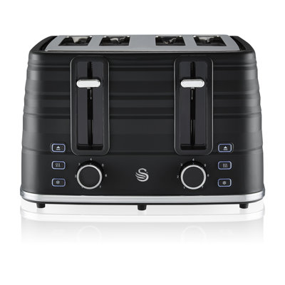 Swan 4-Slice Symphony Toaster, Defrost, Cancel and Reheat Functions, Independent Browning Controls,