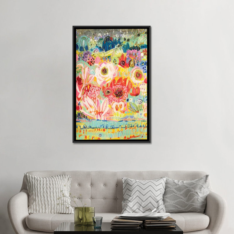 «Love to Travel II», reproduction sur toile, H 26 po x l 18 po x P 1,5 po, Toile avec cadre noir, Pas de tapis