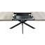 Table rectangulaire extensible grise, plaque centrale noire, pied en fer, + métal, sièges pour 6 personnes, capacité de charge de 165 lb, table de salle à manger exquise en gris, centre, base de pied, rangement inclus, sièges et métal-554871856