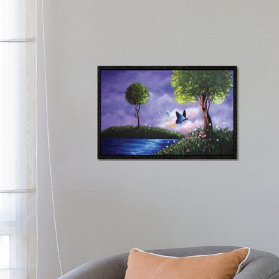Butterfly Lake 1 Piece Wall Art on Canvas