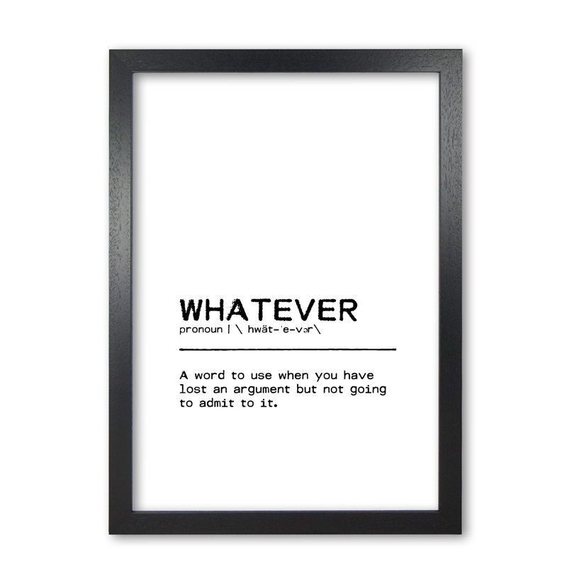 Whatever Lost - Print, 85 cm H x 60 cm W x 5 cm D, Black Grain Frame