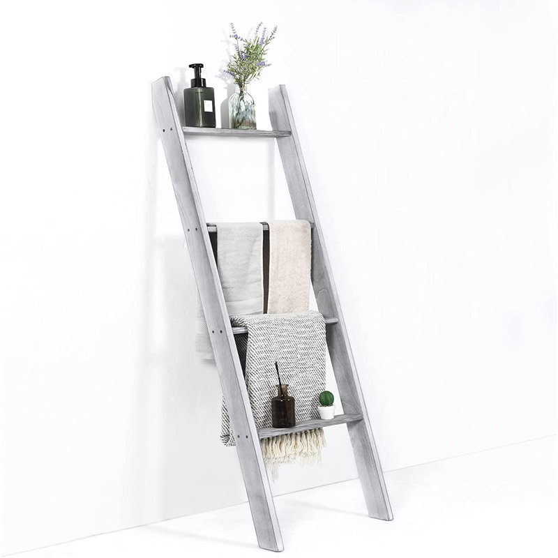 Khaleil Wood Freestanding Towel Rack