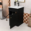 Meuble-lavabo moderne en bois avec lavabo en céramique, porte à fermeture douce et tablette de rangement réglable-555778938-555778934