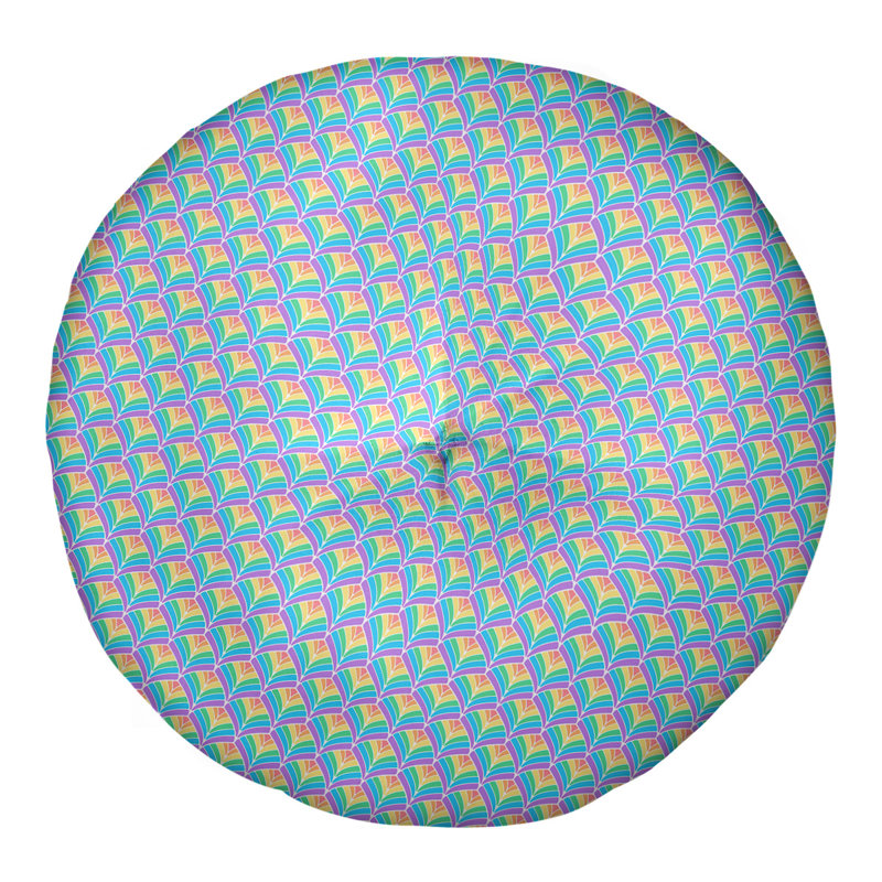 Katelyn Elizabeth Geometric Reversible Throw Pillow, 30" x 30", Aqua/Yellow/Purple