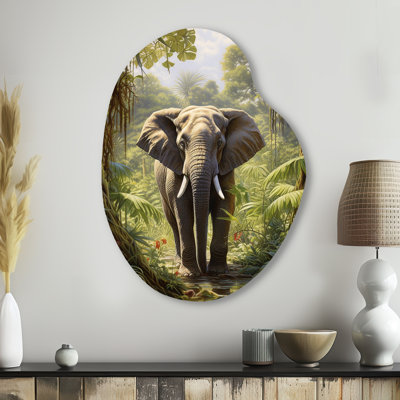 Hoyt - Éléphant en forme de poire, art mural asymétrique en métal