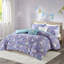 Lola Pink Unicorn Cotton 4-Piece Twin Comforter Set-989452527-967600190