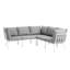 Canapé modulaire d'extérieur 5 pièces Riverside par Modway-614917621-614917622