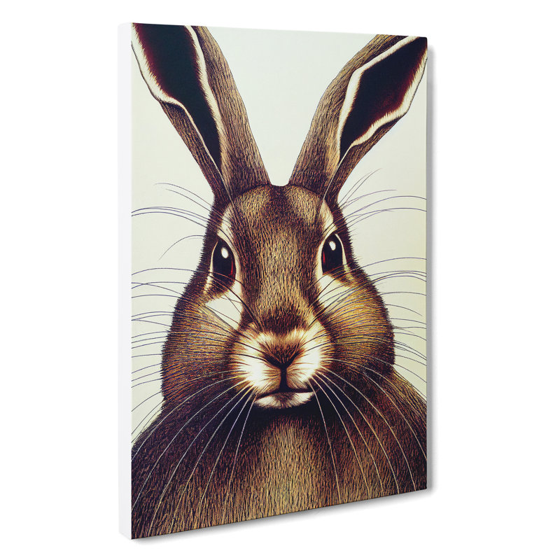 Face Of A Hare - Wrapped Canvas, 76cm H x 50cm W