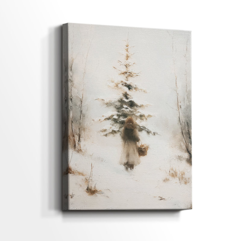 Frostlit Snow at Dusk-Premium Gallery Wrapped Canvas, 60" H x 40" W
