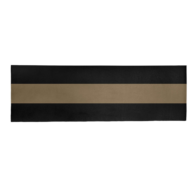 Gold/Black Area Rug, Runner 2'6" x 8'