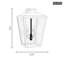 Luminaire d'extérieur 3 lumières Kennewick au fini noir texturé avec abat-jour transparent-112738260-112738248-112738259