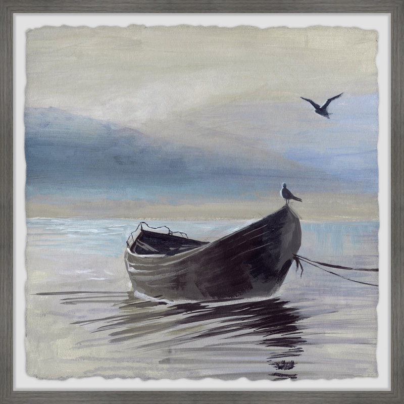 «Little Brown Boat», reproduction encadrée, H 24 po x l 24 po x P 1,5 po