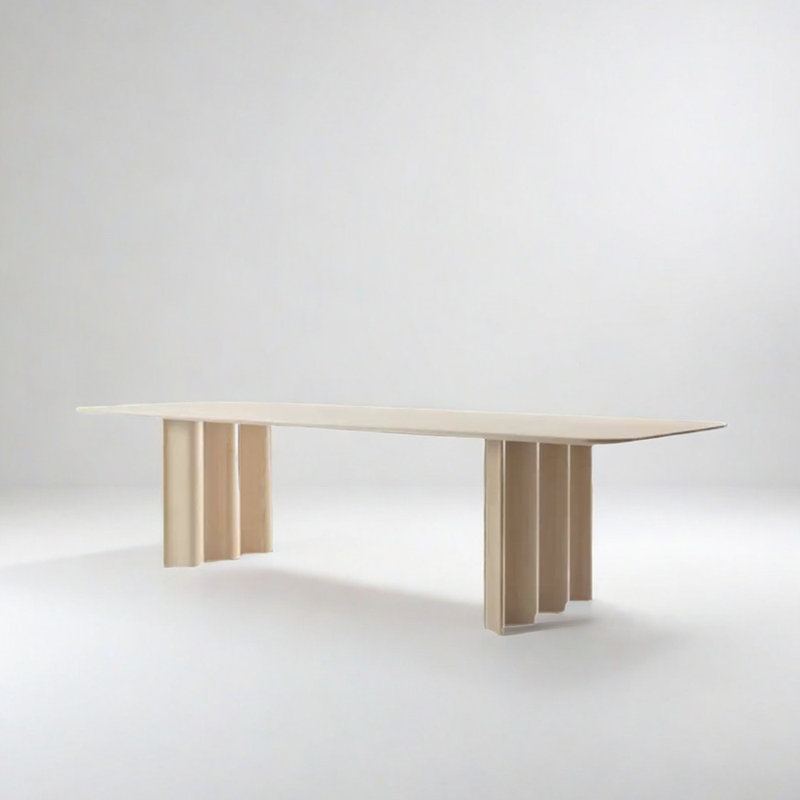 Rubell Ash Solid Wood Dining Table, 31.5" W x 78.74" L
