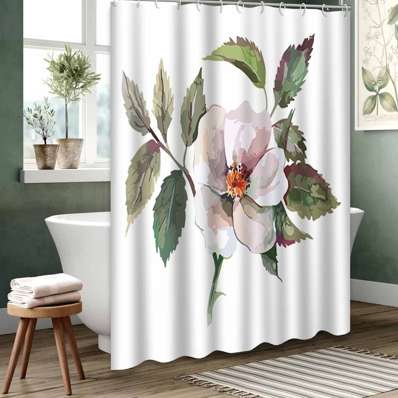 Rideau de douche transparent transparent, rideaux de douche pour la salle de bain avec 12 crochets, 72" L x 84" W