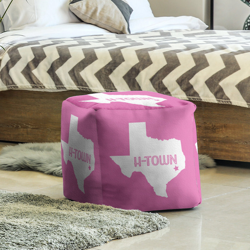 Repose-pieds à cubes h-town texas, Rose