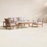 Mabrey 5 - Person Teak Outdoor Seating Group with Cushions