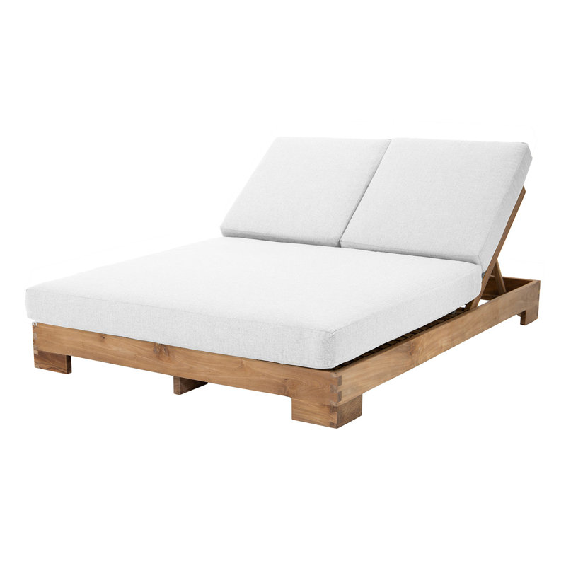 Pacific Double Chaise Lounger, White