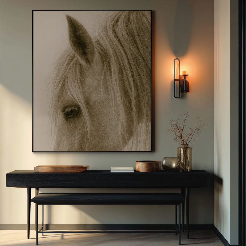 Très grand art mural imprimé sur toile - Art animalier, décoration pour salon ou chambre à coucher - "Assemblage requis du cadre (cadre non fini)"