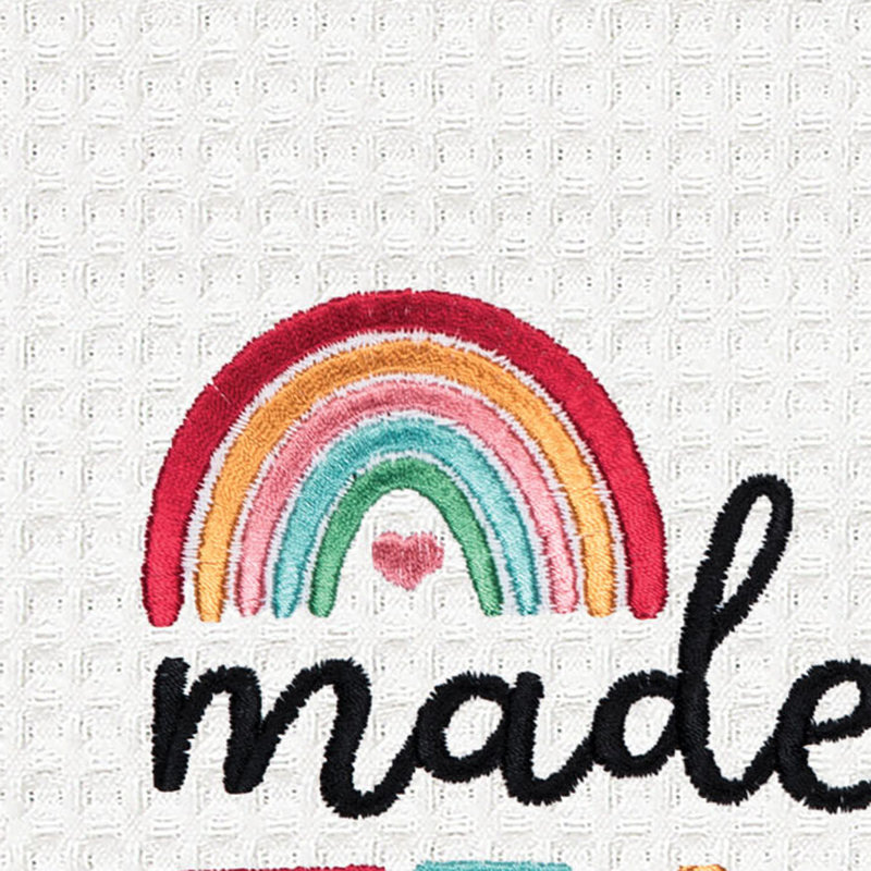 Made to Teach Kitchen and Bathroom Embroidered Waffle Hand Towel