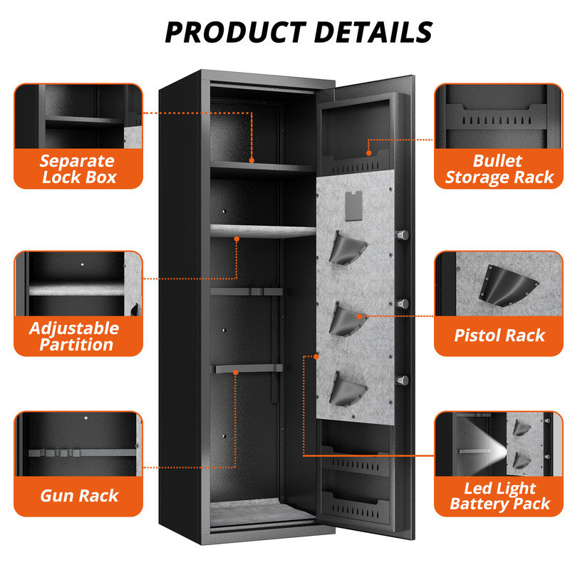 Gun Safe Lock, 5 Gun