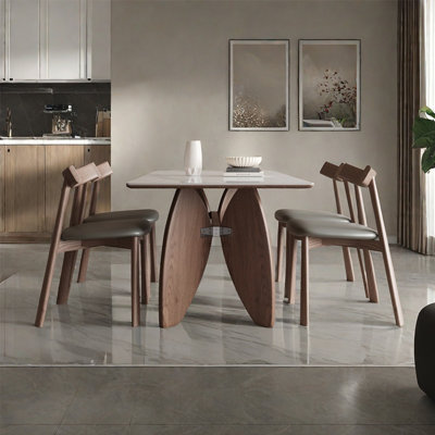 Italian style retro simple dining table set
