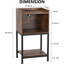 Table de chevet en brun