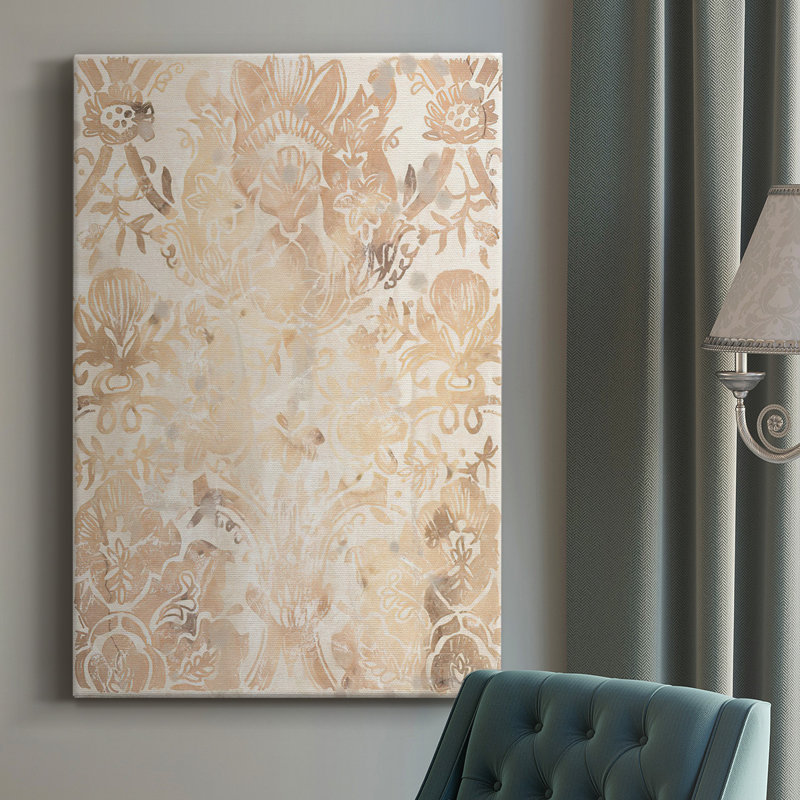 Noyer damassé III - reproduction sur toile tendue, H 12 po x l 8 po x P 1,5 po
