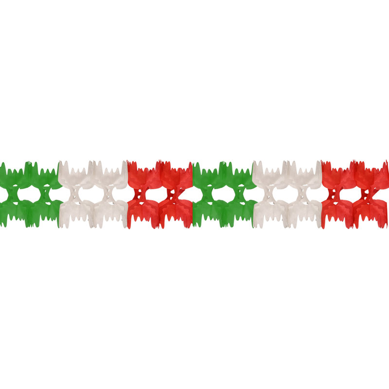 Guirlande Pageant - 7 po x 14 pi 6 po - paquet de 12, Rouge/blanc/vert