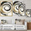 Avrianna Black and Gold Curves IV - Abstract Spirals, art mural-1724912946-1724912909