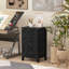 Classeur vertical à 3 tiroirs, armoire de rangement rustique pour dossiers de format A4 et lettre, noir vieilli avec finition grain de bois-133896620