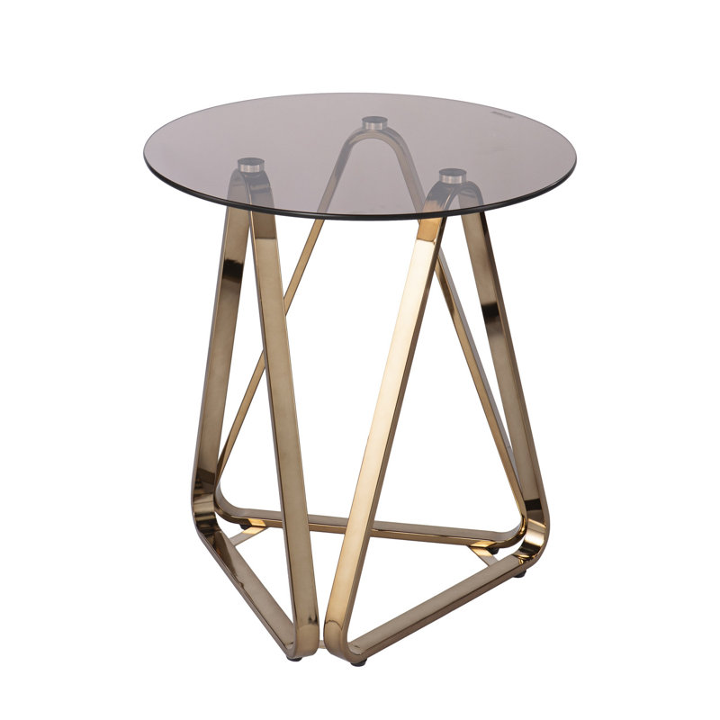 Glass Top End Table