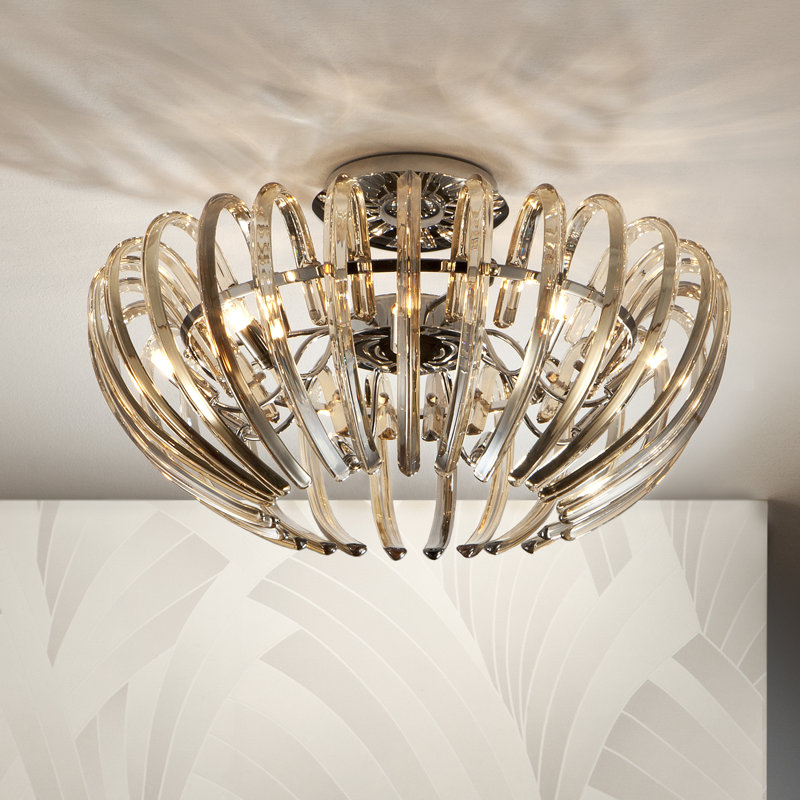 Nehls Semi Flush Mount, Champagne