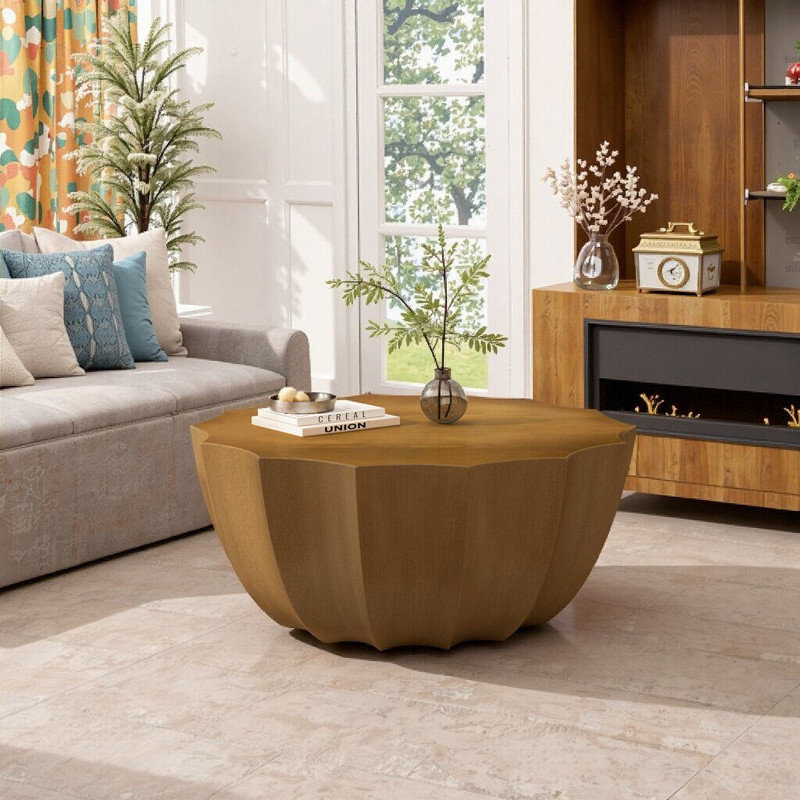Table basse imperméable en ciment d'oxyde de magnésium durable, Bois